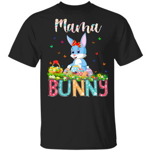 Mama Bunny Funny Rabbit Bunny Eggs Easter Day Matching Shirt For Family Women Mom Mommy Gifts T-Shirt - Macnystore