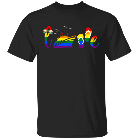 Love Pride LGBT Cruise Ship Proud LGBT Gay Lesbian Gifts T-Shirt - Macnystore