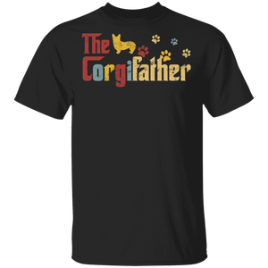 Vintage The Corgifather Shirt Matching Family Corgi Dog Lover Fans Father's Day Gifts T-Shirt - Macnystore