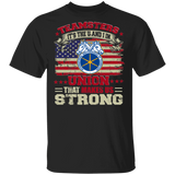 Teamster It's The U And I In International Brotherhood Of Teamsters Union That Makes Us Strong American Flag Shirt T-Shirt - Macnystore