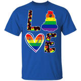 Cute Love LGBT Bear Shirt Matching Proud LGBT Support Gay Lesbian Bear Lover Gifts T-Shirt - Macnystore
