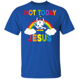 Not Today Jesus Cute LGBT Rainbow Satan Shirt Matching Proud LGBT Support Gay Lesbian Christian Gifts T-Shirt - Macnystore