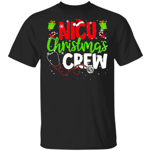 Christmas Nurse Shirt NICU Christmas Crew Funny Christmas Nurse Crew ER ICU Nursing Squad Gifts T-Shirt - Macnystore