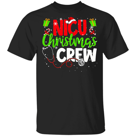 Christmas Nurse Shirt NICU Christmas Crew Funny Christmas Nurse Crew ER ICU Nursing Squad Gifts T-Shirt - Macnystore