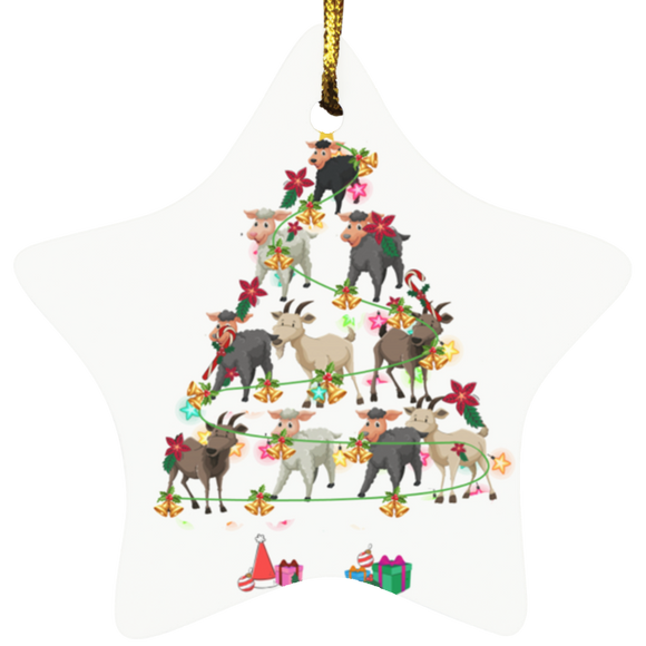 Christmas Ornament Goat Christmas Tree Funny Christmas Lights Farmer Gifts Decorative Hanging Ornaments SUBORNS Star Ornament - Macnystore