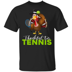 Thanksgiving Turkey Shirt Thankful For Tennis Funny Thanksgiving Turkey Tennis Player Lover Gifts T-Shirt - Macnystore