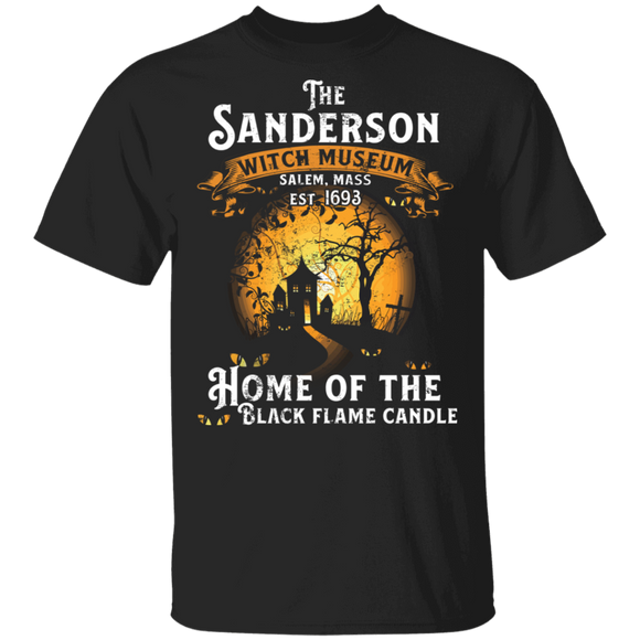 The Sanderson Witch Museum Home Of The Black Flame Candle Halloween Castle T-Shirt - Macnystore