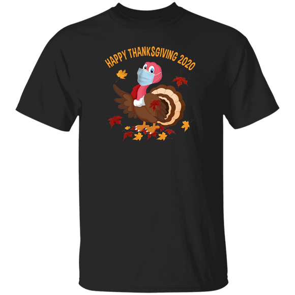 Thanksgiving Turkey Shirt Happy Thanksgiving Funny Thanksgiving Turkey Face Covering Social Distancing Gifts Thanksgiving T-Shirt - Macnystore