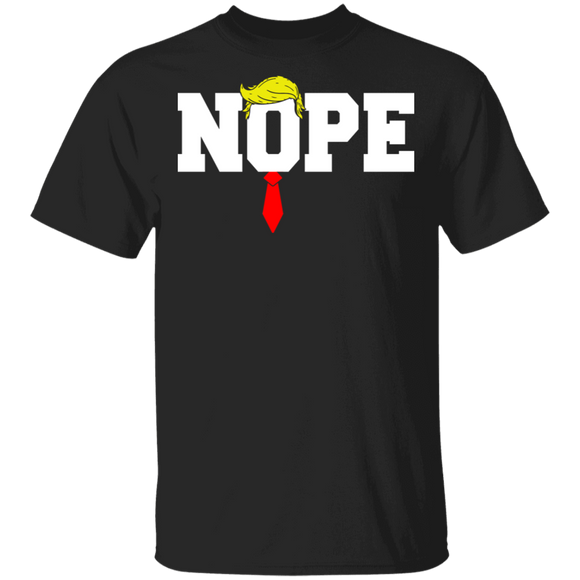 Nope Red Tie Donald Trump Hair Cool President Trump Gifts T-Shirt - Macnystore