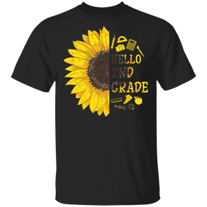Hello 2nd Grade Cool Sunflower First Day Of School Back To School Student Teacher Gifts T-Shirt - Macnystore