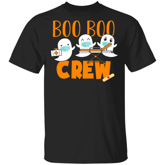Boo Boo Crew Cute Ghost Doctor Paramedic EMT Nurse Halloween Gifts T-Shirt - Macnystore
