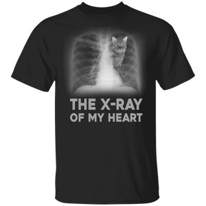 The X-Ray Of My Heart Cool Cat On Ribs Bones Matching Cat Dog Lover Owner Gifts T-Shirt - Macnystore