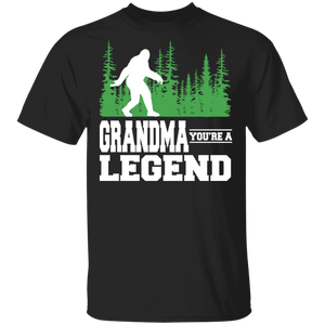 Grandma You're A Legend Cool Bigfoot Matching Grandma Mother's Day Shirt T-Shirt - Macnystore