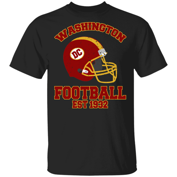 Vintage Football Lover Shirt Washington Est 1932 Redskin  Football Team Player Lover Gifts T-Shirt - Macnystore