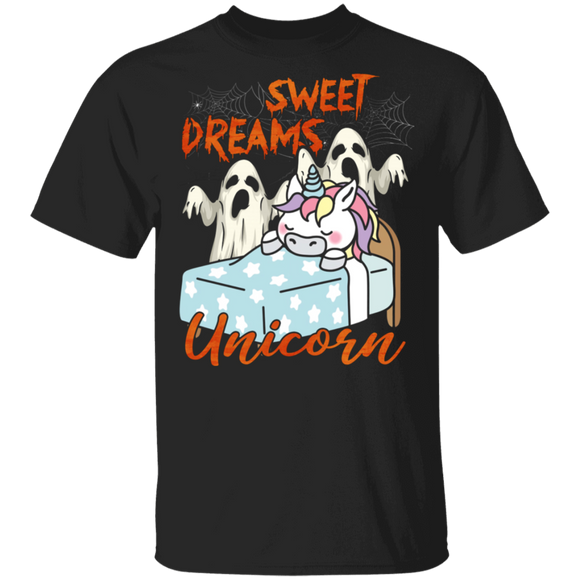 Sweet Dreams Unicorn Ghostly Boo Unicorn Halloween Gifts T-Shirt - Macnystore
