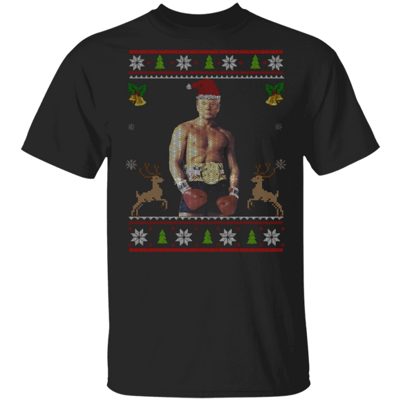 Christmas Trump Boxing Lover Shirt Trump Boxer Funny Christmas Sweater Trump Boxing Lover Gifts Christmas T-Shirt - Macnystore