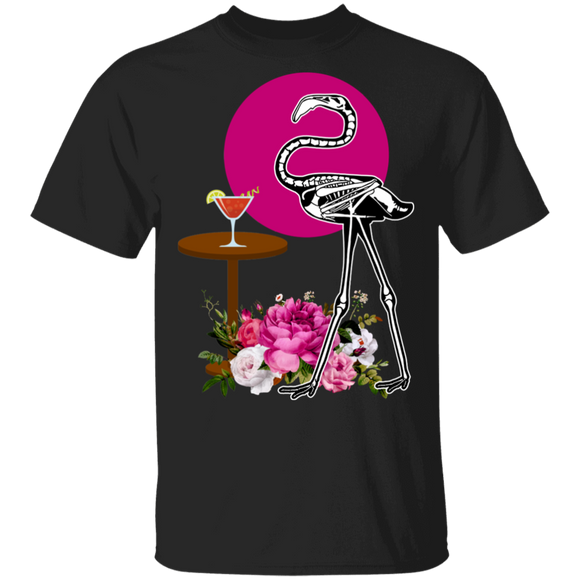 Thirsty Skeleton Flamingo Tropical Funny Flamingo Lover Gifts T-Shirt - Macnystore