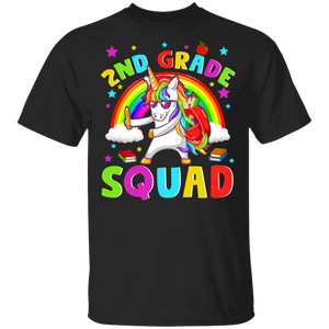 2nd Grade Squad Flossing Unicorn Back to School T-Shirt - Macnystore