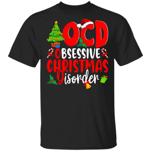 Christmas Santa Shirt OCD Definition Obsessive Christmas Disorder Funny Christmas Santa OCD Lover Gifts T-Shirt - Macnystore