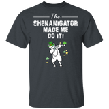 The Shenanigator Made Me Do It Dabbing Llama Leprechaun Shamrock Llama Lover St Patrick's Day Gifts T-Shirt - Macnystore