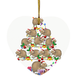 Muskrat Christmas Tree Funny Christmas Tree Light Santa Muskrat Lover Gifts Ornament Xmas - Macnystore