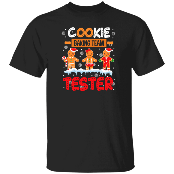 Cookie Baking Lover Shirt Cookie Baking Team Tester Cute Santa Gingerbread Cookie Baking Lover Gifts Christmas T-Shirt - Macnystore