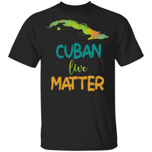 Funny Cuban Lives Matter Hispanic Heritage Cuba Map T-Shirt - Macnystore