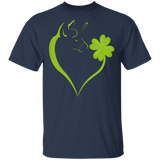 Shamrock Unicorn Heart St Patrick's Day Irish Gifts T-Shirt - Macnystore