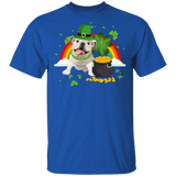 Leprechaun English Bulldog Dog Lover St Patrick's Day Gifts T-Shirt - Macnystore