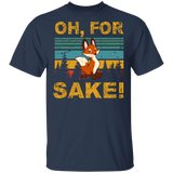Vintage Square Oh Fox Sake Funny Fox Shirt Matching Men Women Fox Lover Zookeeper Gifts T-Shirt - Macnystore