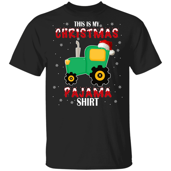 Christmas Toddler Shirt This Is My Christmas Pajama Shirt Funny Christmas Santa Tractor Toy Toddler Lover Gifts T-Shirt - Macnystore