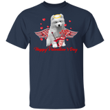 Happy Valentine's Day Cupid Samoyed Dog Pet Lover Matching Shirts For Couples Boys Girls Women Personalized Valentine Gifts T-Shirt - Macnystore