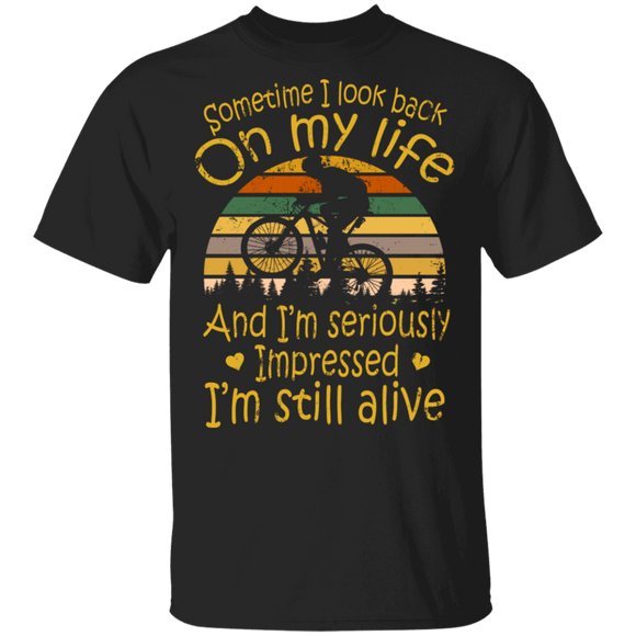 Sometime I Look Back On My Life Bicycle T-Shirt - Macnystore