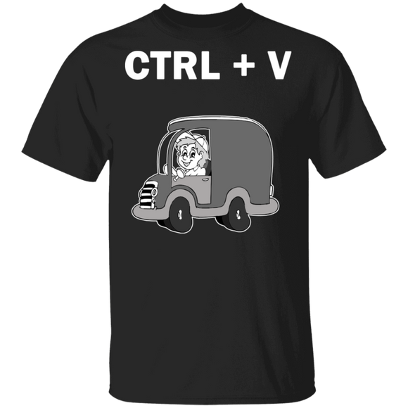 Funny Ctrl V Copy Paste Trucker Matching Coder Father And Son Trucker Truck Driver Father's Day Shirt T-Shirt - Macnystore