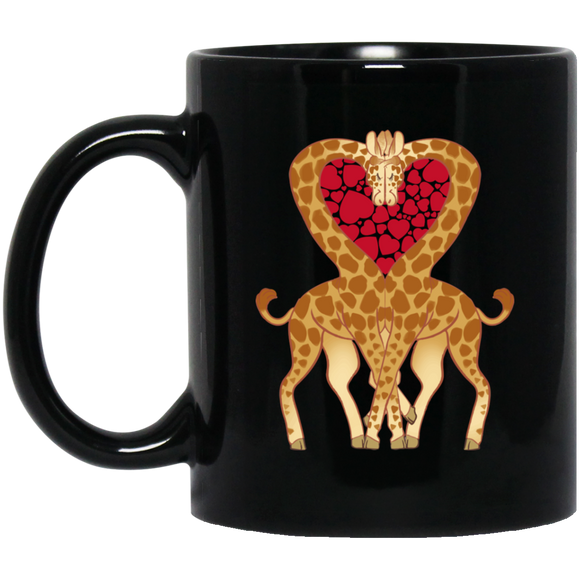 Cute Giraffe Heart Valentine Couple Gifts Mug - Macnystore