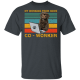 Vintage Retro My Working From Home Co-Worker Funny Sproodle Beside Laptop Shirt Matching Sproodle Dog Lover Owner Gifts T-Shirt - Macnystore