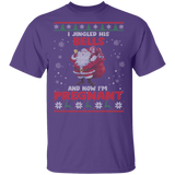 I Jingled His Bells And Now I Pregnant Funny Pregnancy Announcement Shirt - Macnystore