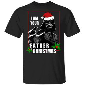 Christmas Movie Shirt I Am Your Father Funny Christmas Santa Vader Movie Lover Gifts Christmas T-Shirt - Macnystore