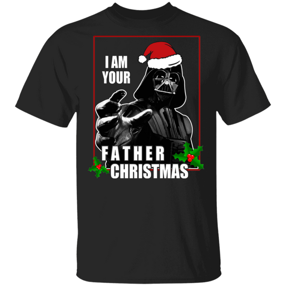 Christmas Movie Shirt I Am Your Father Funny Christmas Santa Vader Movie Lover Gifts Christmas T-Shirt - Macnystore