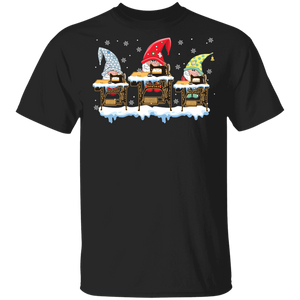Christmas Sewing Lover Shirt Cute Sewing Gnomes Funny Christmas Gnomes Sewing Quilting Lover Gifts T-Shirt - Macnystore
