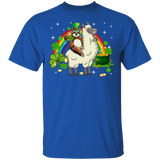 Leprechaun Sloth Riding Llama Funny St Patrick's Day T-Shirt - Macnystore