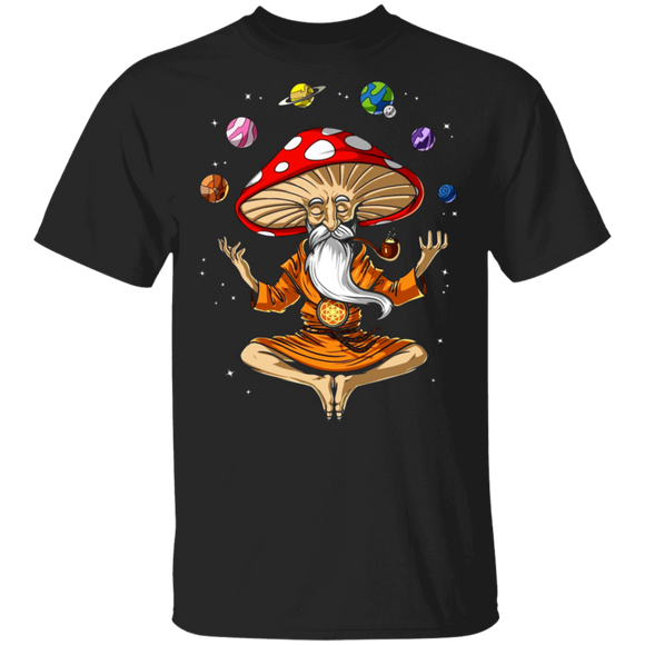 Magic Mushrooms Yoga Matching Yoga Lover Fans Meditation Gifts T-Shirt - Macnystore