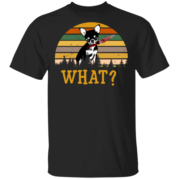 Vintage Retro Funny Psycho Chihuahua Sayings Halloween T-Shirt - Macnystore