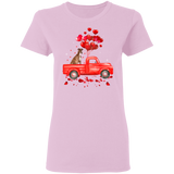 Whippet Riding Truck Whippet Dog Pet Lover Matching Shirts For Couples Boys Girl Women Personalized Valentine Gifts Ladies T-Shirt - Macnystore