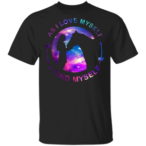 As I Love Myself I Find My Self Cute Horse In Moon Shirt Matching Girl Women Horse Lover Gifts T-Shirt - Macnystore