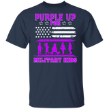 Purple Up For Military Kids Cool America Flag Funny Military Child Month April Children Men Women Gifts T-Shirt - Macnystore