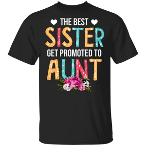The Best Sisters Get Promoted To Aunt Pregnancy Announcement T-Shirt - Macnystore