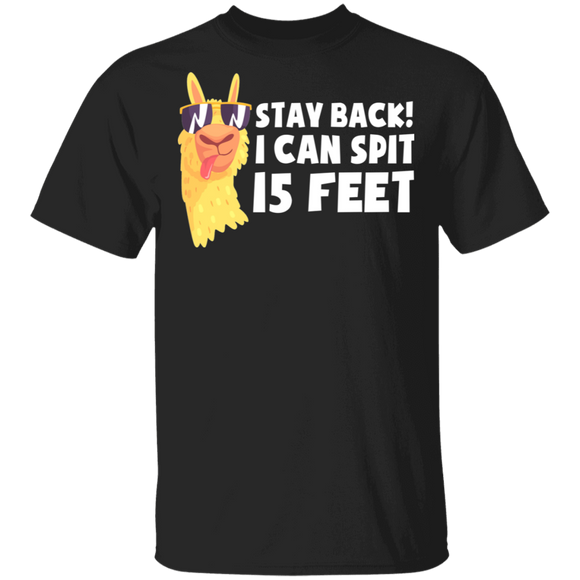 Stay Back I Can Spit 15 Feet Funny Cute Llama Lover Social Distancing Gifts T-Shirt - Macnystore