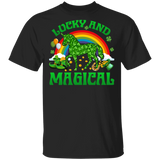 Lucky And Magical Shamrock Unicorn Lover St Patrick's Day Mom Dad Grandma Grandpa St Patrick's Day Gifts T-Shirt - Macnystore