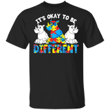 It's Ok To Be Different Cute Rhino Autism Awareness Autistic Children Autism Patient Kids Men Women Rhino Lover Gifts T-Shirt - Macnystore